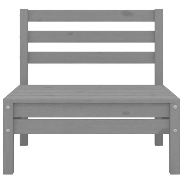 vidaXL 3 Piece Garden Lounge Set Solid Pinewood Grey