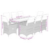 vidaXL 9 Piece Garden Dining Set with Cushions Grey Poly Rattan
