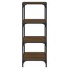 vidaXL Book Cabinet Brown Oak 40x33x100 cm Engineered Wood and Steel
