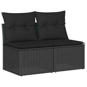 vidaXL Garden Sofa Set | Black