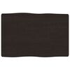 vidaXL Table Top Dark Brown 60x40x(2-4) cm Treated Solid Wood Live Edge