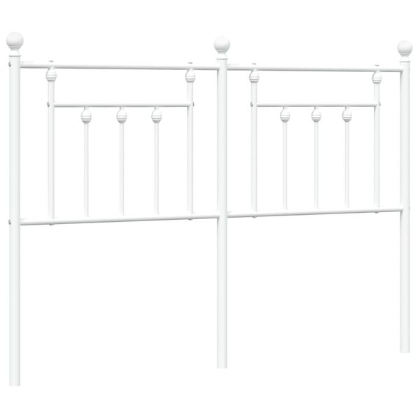 vidaXL Metal Headboard White 150 cm