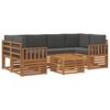 vidaXL Outdoor Sofa Set 7 pcs Natural and Anthracite Solid Acacia Wood
