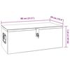 vidaXL Storage Box Silver 80x39x30 cm Aluminium
