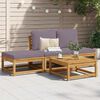 vidaXL 4 Piece Garden Lounge Set with Cushions Solid Wood Acacia