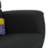 vidaXL Massage Recliner Chair with Footstool Black Faux Leather