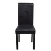 vidaXL Dining Chairs 4 pcs Black Faux Leather