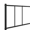 vidaXL Metal Bed Frame without Mattress with Headboard Black 90x190cm