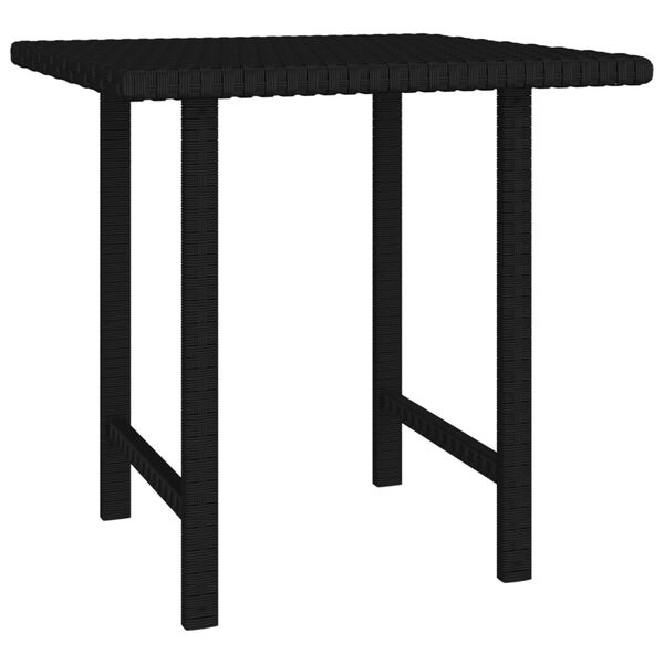 vidaXL Garden Side Tables 3 pcs Black Poly Rattan