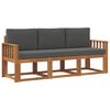 vidaXL Outdoor Sofa Set 3 pcs Natural and Anthracite