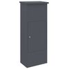 vidaXL Parcel Drop Box with Door Anthracite 44.5 x 29 x 110.5 cm Steel