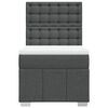vidaXL Box Spring Bed with Mattress Dark Grey King Single Fabric