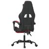 vidaXL Swivel Gaming Chair with Footrest Black&Wine Red Faux Leather