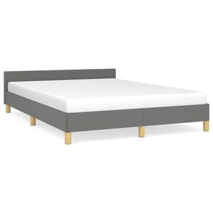 vidaXL Bed Frame without Mattress Dark Grey Full Fabric