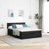 vidaXL Ottoman Bed with Mattress Black Queen Fabric