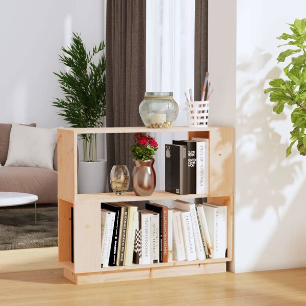 vidaXL Book Cabinet/Room Divider 80x25x70 cm Solid Wood Pine