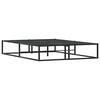 vidaXL Bed Frame without Mattress Black 137x187 cm Double Metal