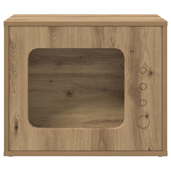 vidaXL Cat House Artisian Oak 51 x 30 x 42.5 cm Engineered Wood