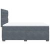 vidaXL Box Spring Bed with Mattress Dark Grey Double Velvet