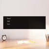 vidaXL Wall-mounted Magnetic Board Black 100x30 cm Tempered Glass