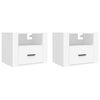 vidaXL Wall-mounted Bedside Cabinets 2 pcs White 50x36x40 cm
