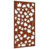 vidaXL Garden Wall Decoration 105x55 cm Corten Steel Maple Leaf Design