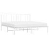 vidaXL Metal Bed Frame without Mattress with Headboard White 180x200cm