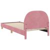 vidaXL Children's Bed Frame with Headboard Pink 90 x 190 cm Velvet