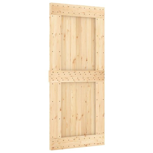 vidaXL Door NARVIK Natural 90 x 210 cm Solid Pine Wood