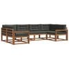 vidaXL Outdoor Sofa Set with Cushion 6 pcs Natural and Anthracite