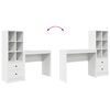 vidaXL Desk with Drawer 2 pcs White