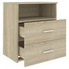 vidaXL Bed Cabinets 2 pcs Sonoma Oak 50x32x60 cm