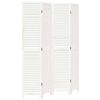 vidaXL Room Divider&nbsp;4 Panels White Solid Wood Paulownia