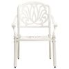vidaXL 3 Piece Bistro Set Cast Aluminium White