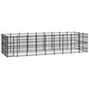 vidaXL Dog Kennel | Black | Powder-coated steel | Extra Large | Durable