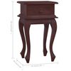 vidaXL Bedside Table Classical Brown 35x30x60 cm Solid Mahogany Wood