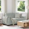 vidaXL Loveseat Sofa Light Grey 120 cm Velvet