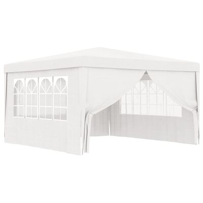 vidaXL Professional Party Tent with Side Walls 4x4 m White 90 g/m?