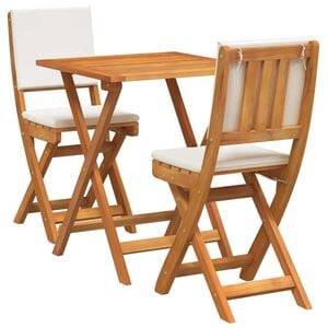 vidaXL Bistro Set 3 pcs Oil Natural Solid Acacia Wood