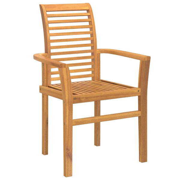 vidaXL Stacking Dining Chairs 2 pcs Solid Teak