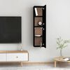 vidaXL TV Cabinets 2 pcs Black 30.5x30x60 cm Engineered Wood
