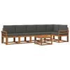 vidaXL Outdoor Sofa Set 7 pcs Natural and Anthracite