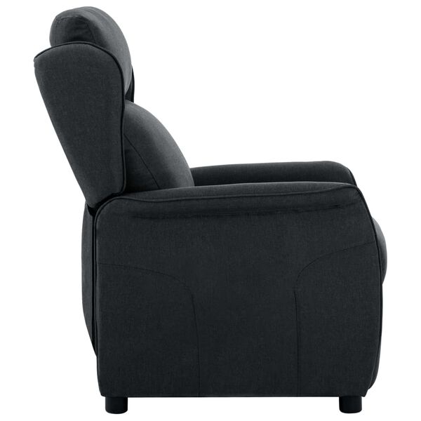 vidaXL Recliner Chair Dark Grey Fabric