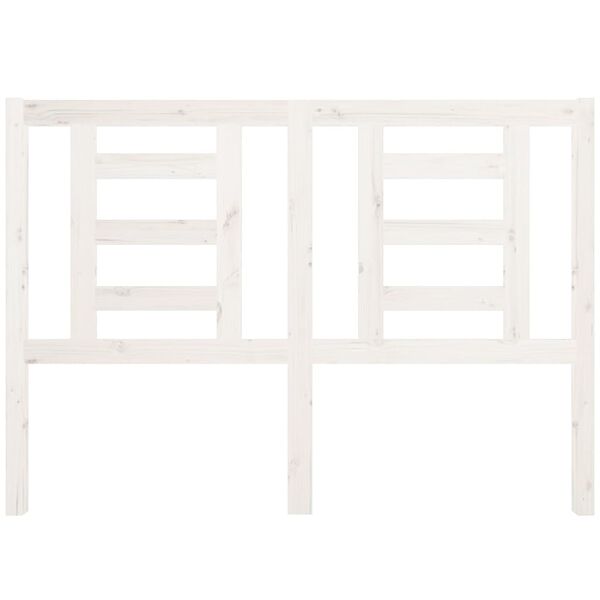 vidaXL Bed Headboard White 141x4x100 cm Solid Wood Pine