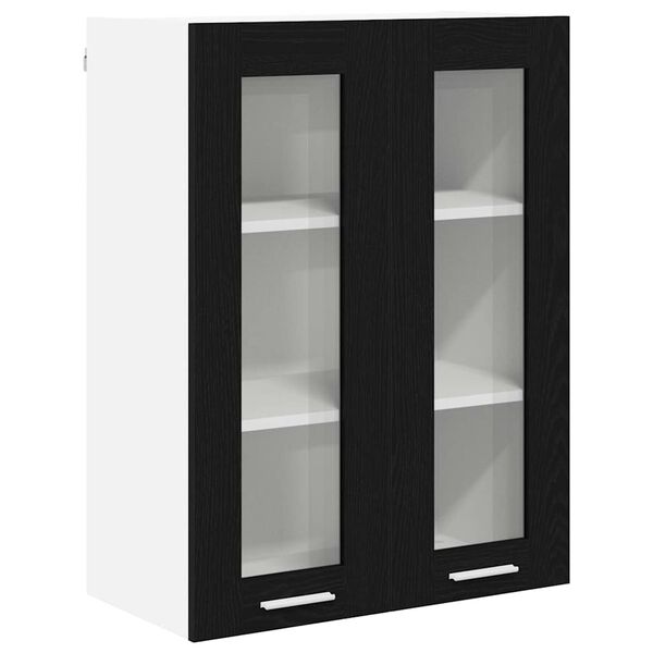 vidaXL Hanging Cabinet Black Oak 60 x 31 x 80 cm Engineered Wood