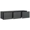 vidaXL TV Cabinet High Gloss Grey 120x34x30 cm Engineered Wood