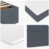 vidaXL Ottoman Bed with Mattresses Dark Grey Double Velvet