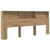 vidaXL Headboard Cabinet Artisan Oak Engineered Wood