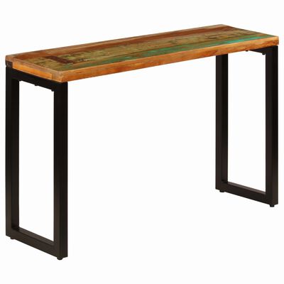 vidaXL Console Table 120x35x76 cm Solid Reclaimed Wood and Steel