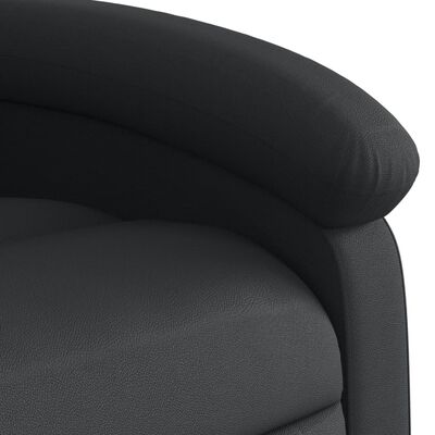 vidaXL Recliner Chair Black Real Leather